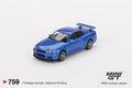 Mini GT 1:64 Nissan Skyline GT-R R34 V-Spec in Bayside Blue