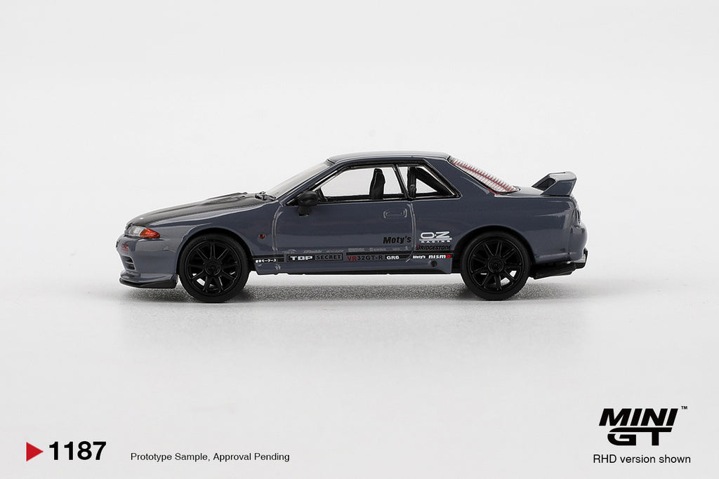 Mini GT 1:64 Nissan Skyline GT-R Top Secret VR32 in Stealth Grey | Pre-Order