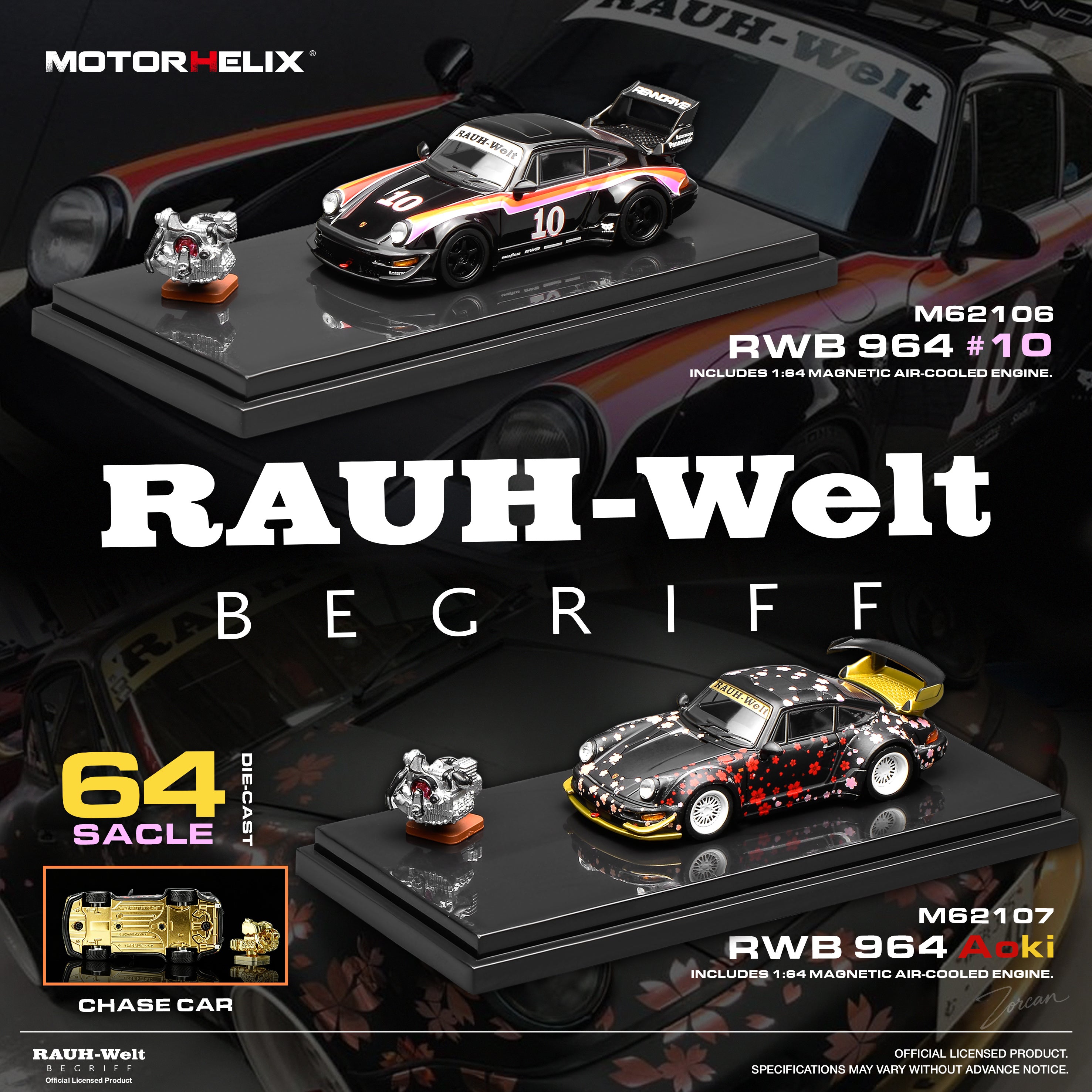MotorHelix 1:64 RWB 964 Aoki | Pre-Order