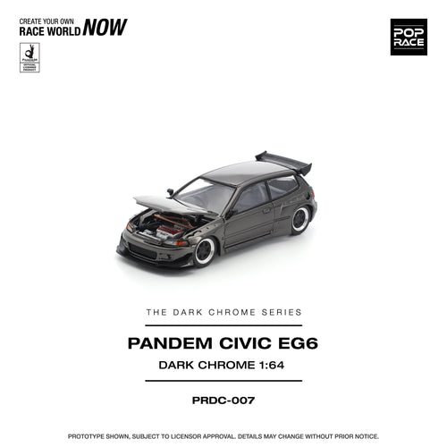 Pop Race PANDEM Honda Civic EG6 in Dark Chrome | Pre-Order | PRDC007