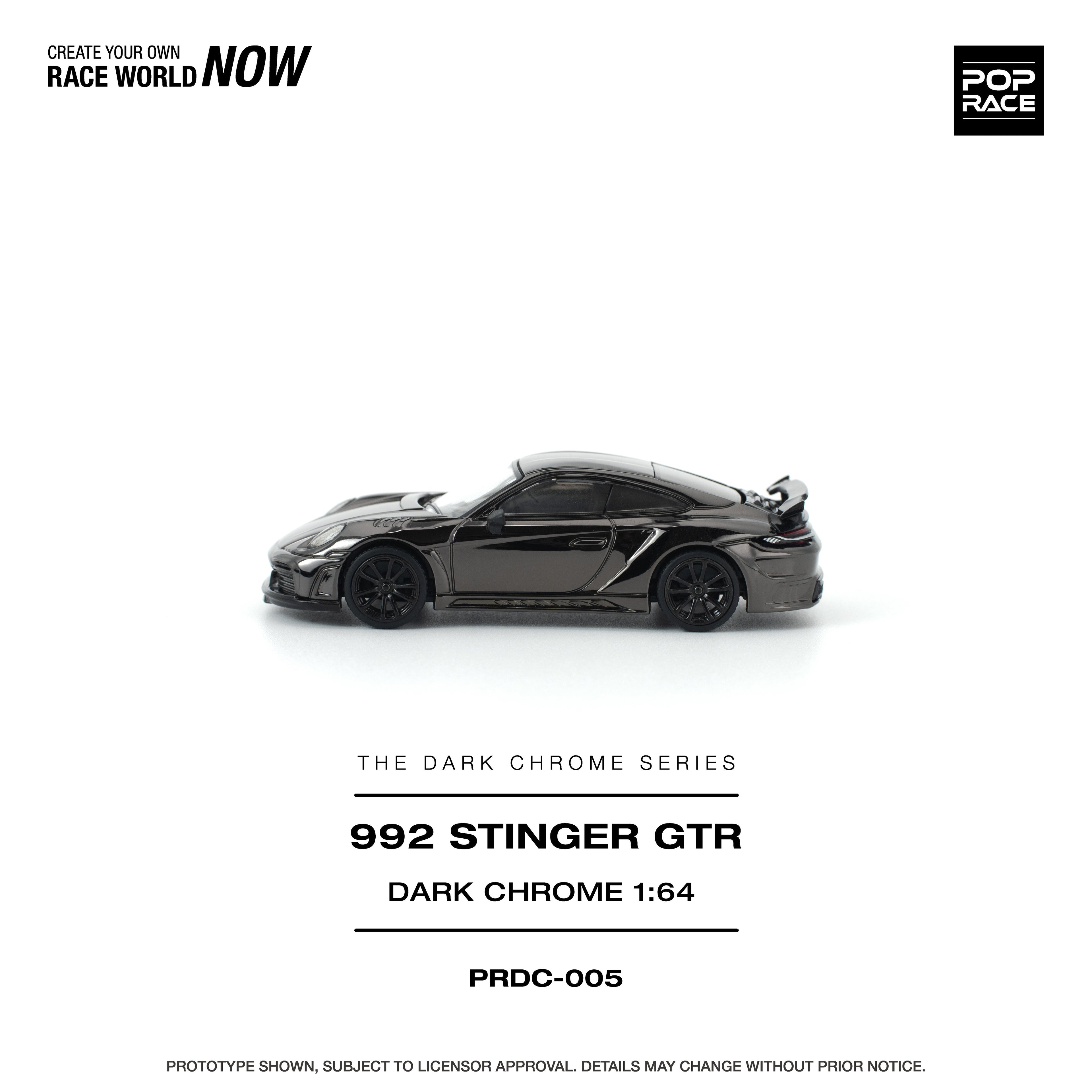 Pop Race Stinger GTR in Dark Chrome 1:64 | Pre-Order
