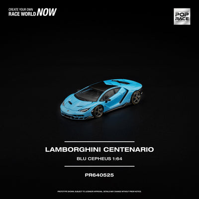 Pop Race 1:64 Lamborghini Centenario Blu Cepheus | Pre-Order