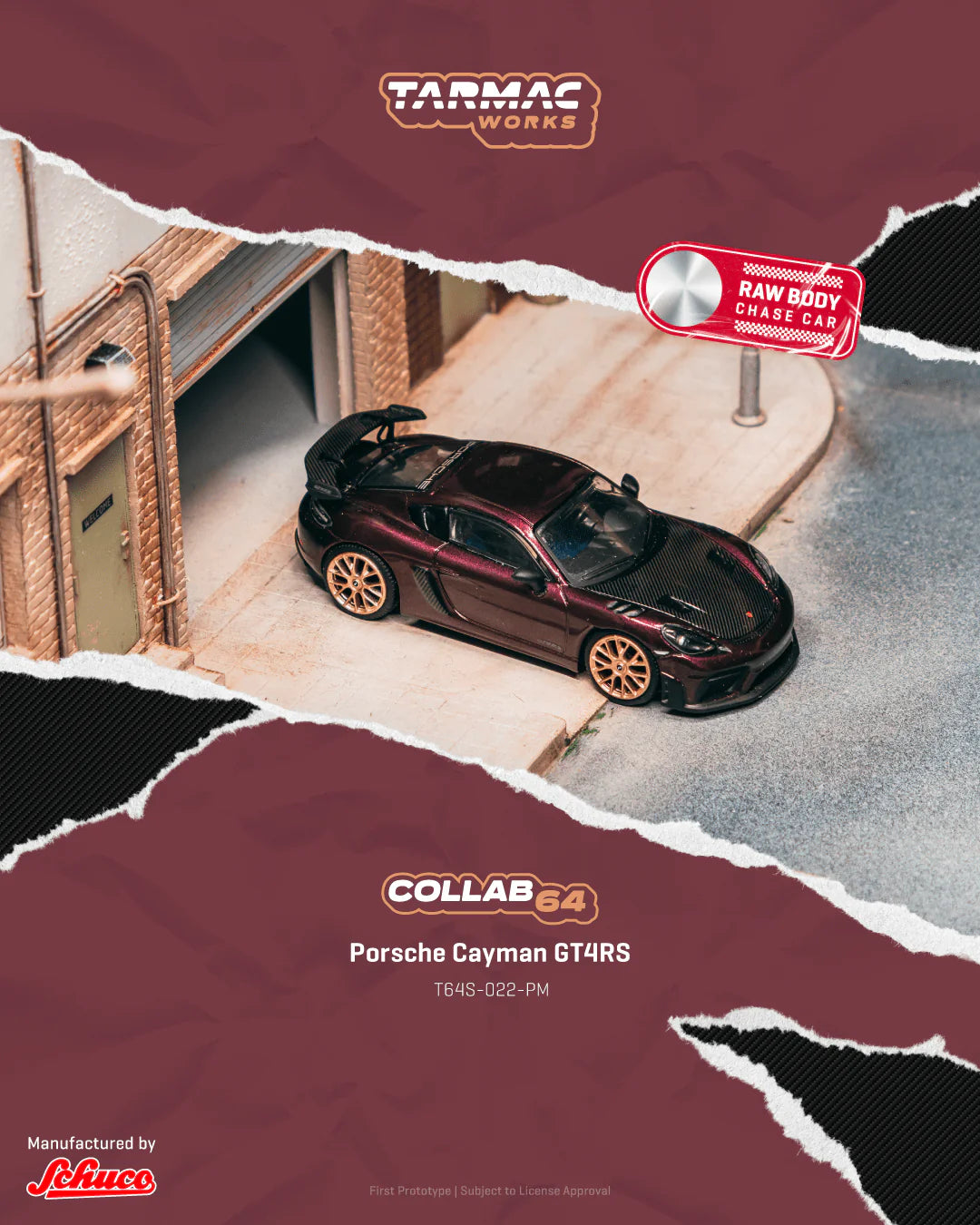 Tarmac Works 1:64 Porsche Cayman GT4 RS in Amethyst Metallic | Preorder