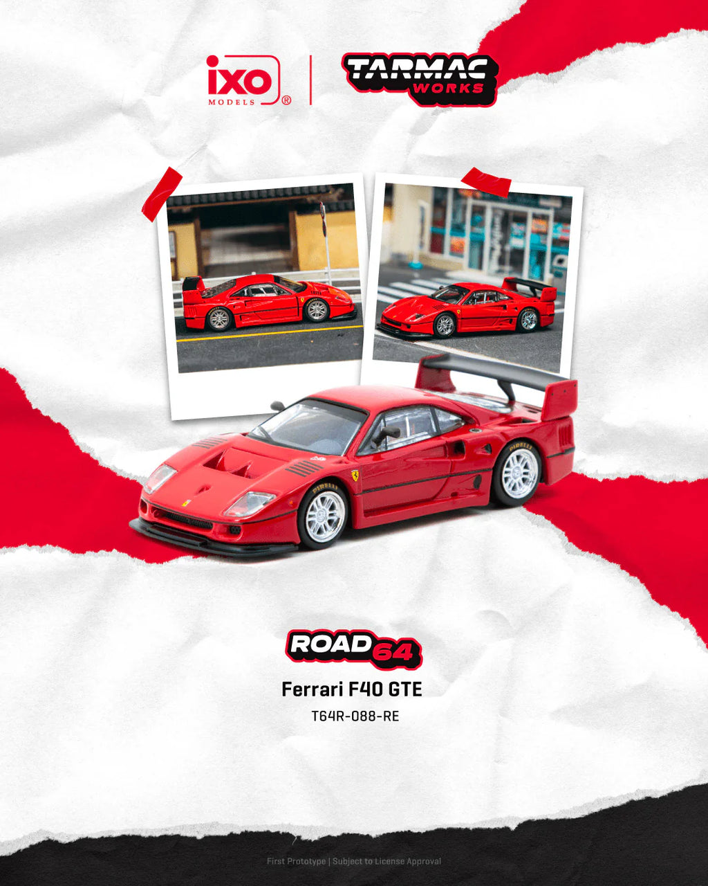 Tarmac Works 1:64 Ferrari F40 GTE in Red | Preorder