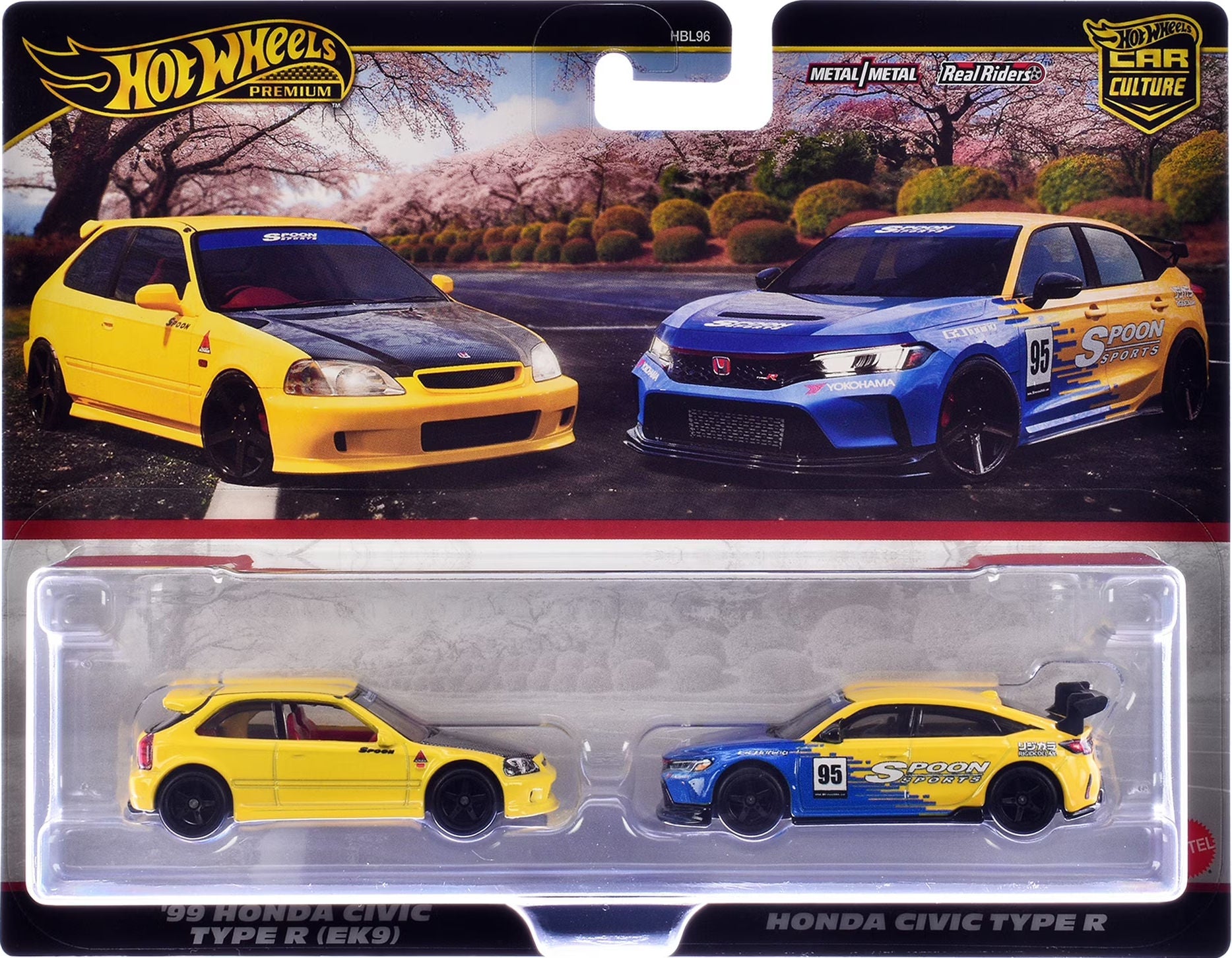 Hot Wheels Premium Honda Civic Type R EK9 & Spoon 2 Pack
