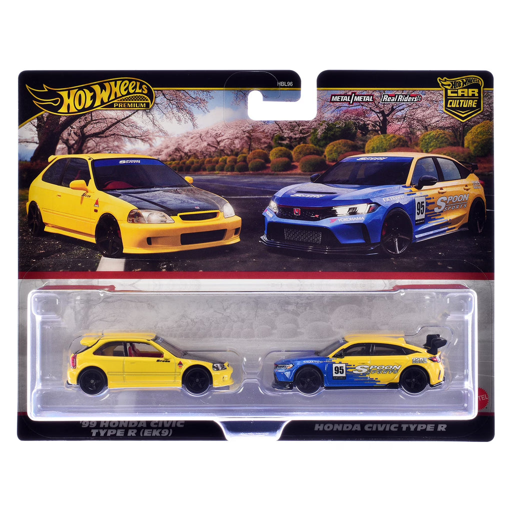 Hot Wheels Premium Honda Civic Type R EK9 & Spoon 2 Pack