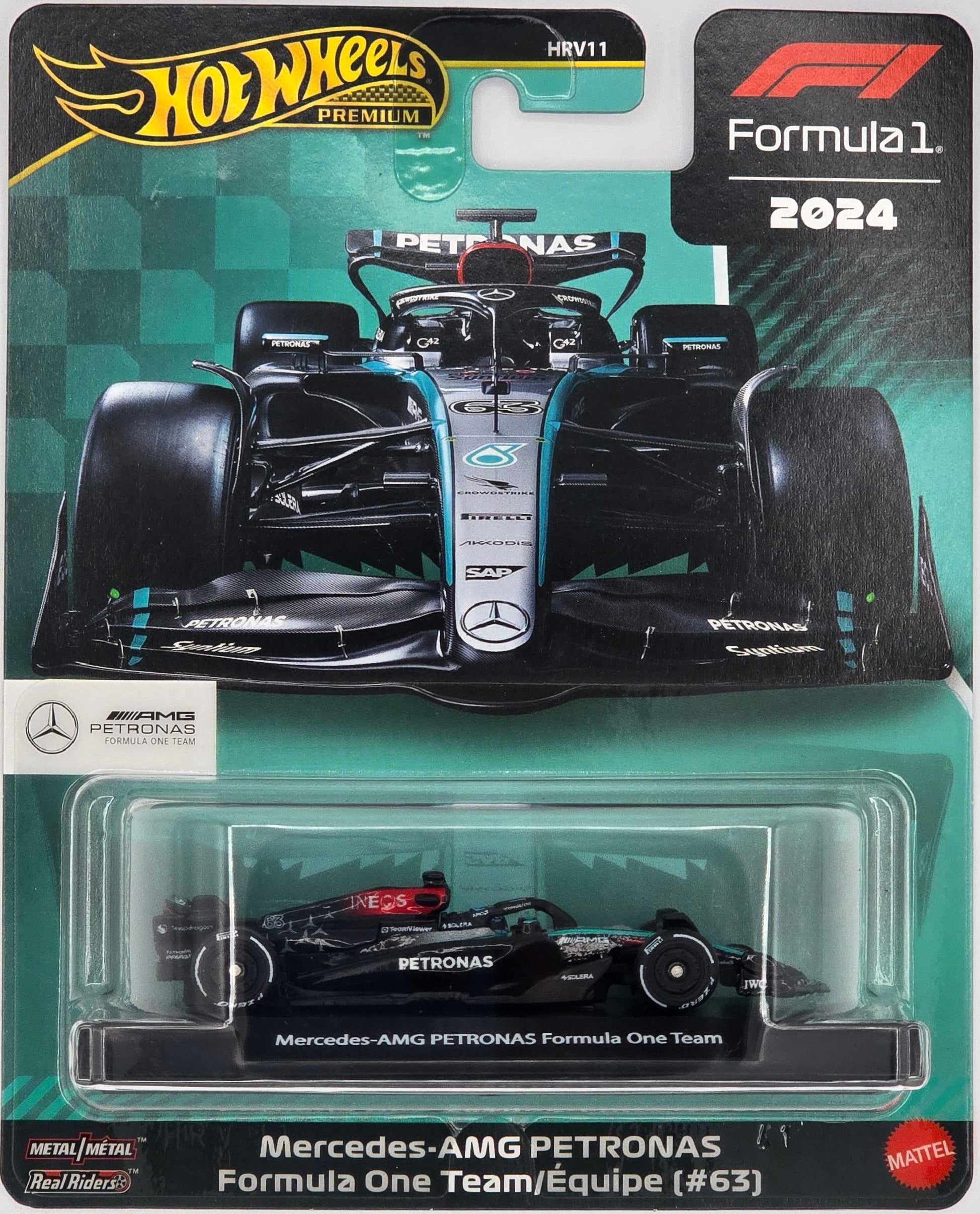 Hot Wheels Premium 2024 Formula 1 Mercedes #63 (George Russell)