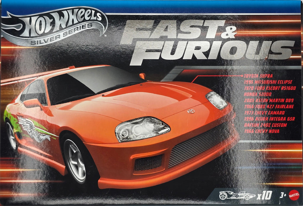 Hot Wheels Fast & Furious Silver Series 10 Pack