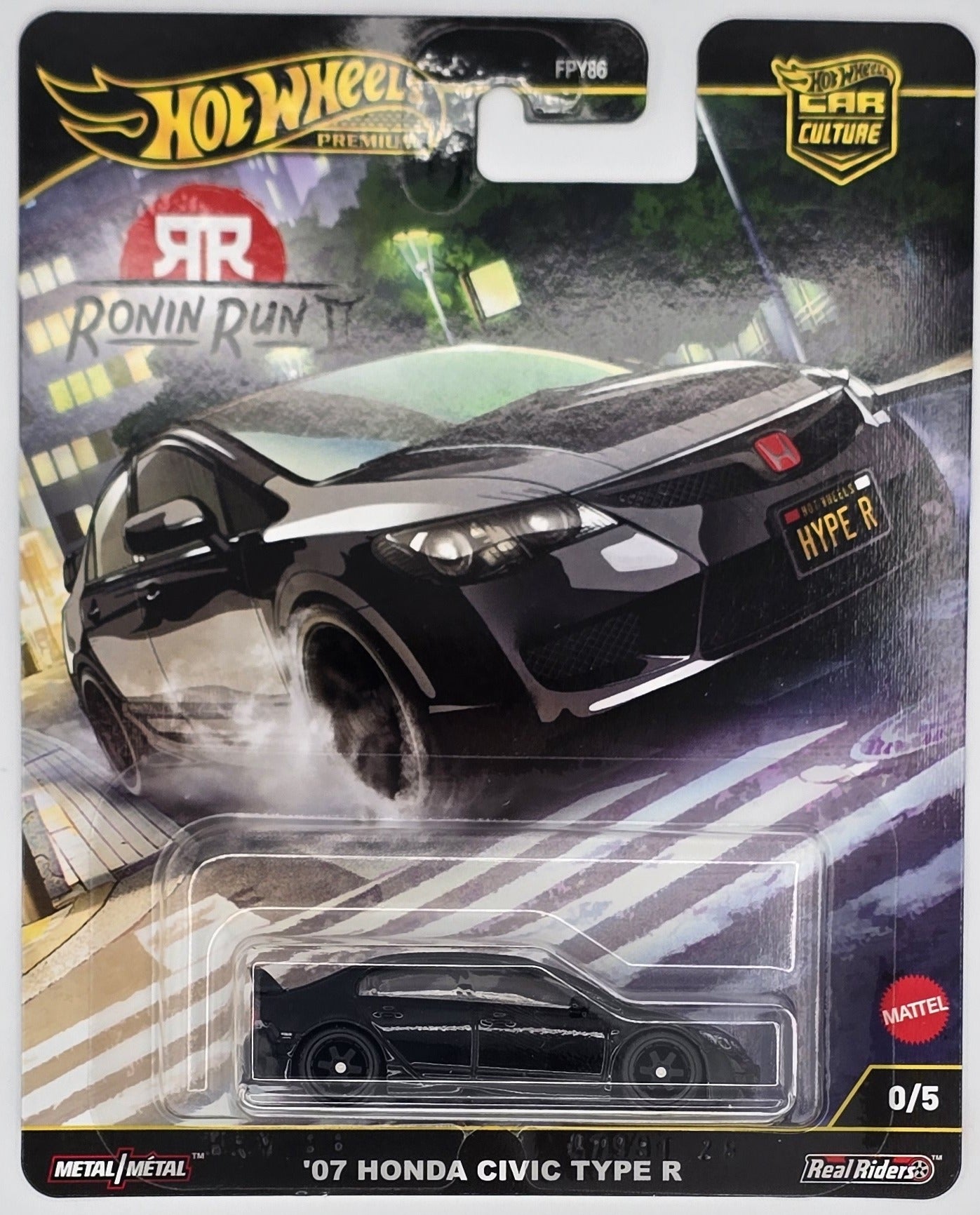 🔥Hot Wheels Ronin Run II ’07 Honda Civic Type R 0/5 Chase
