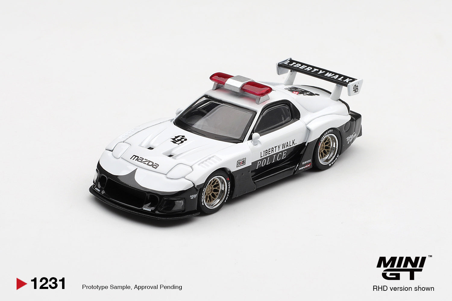 Mini GT 1:64 Mazda RX-7 LB-Super Silhouette Police | Pre-Order