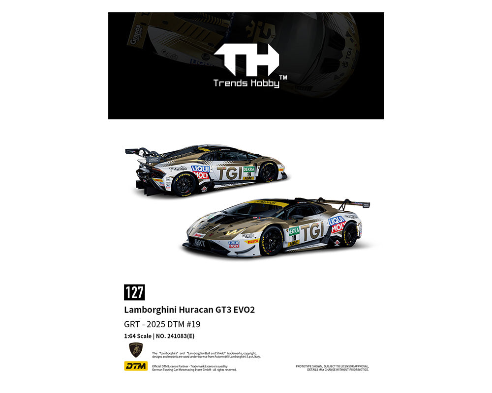Trends Hobby 1:64 Lamborghini Huracan GT3 EVO2 – DTM 2025 #19 | Pre-Order