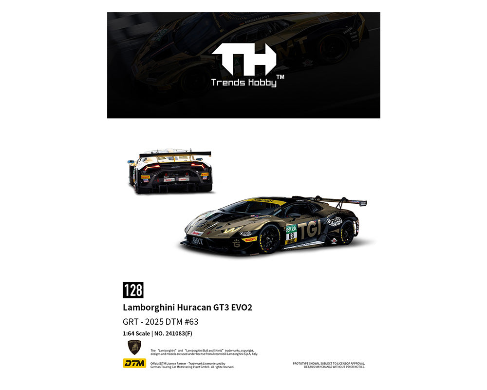 Trends Hobby 1:64 Lamborghini Huracan GT3 EVO2 – DTM 2025 #63 | Pre-Order