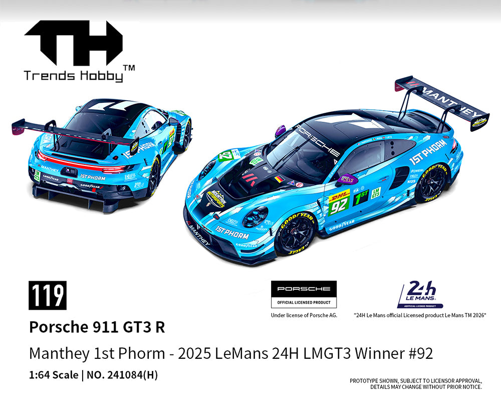 Trends Hobby 1:64 Porsche 911 GT3 R Manthey Le Mans 2025 | Pre-Order