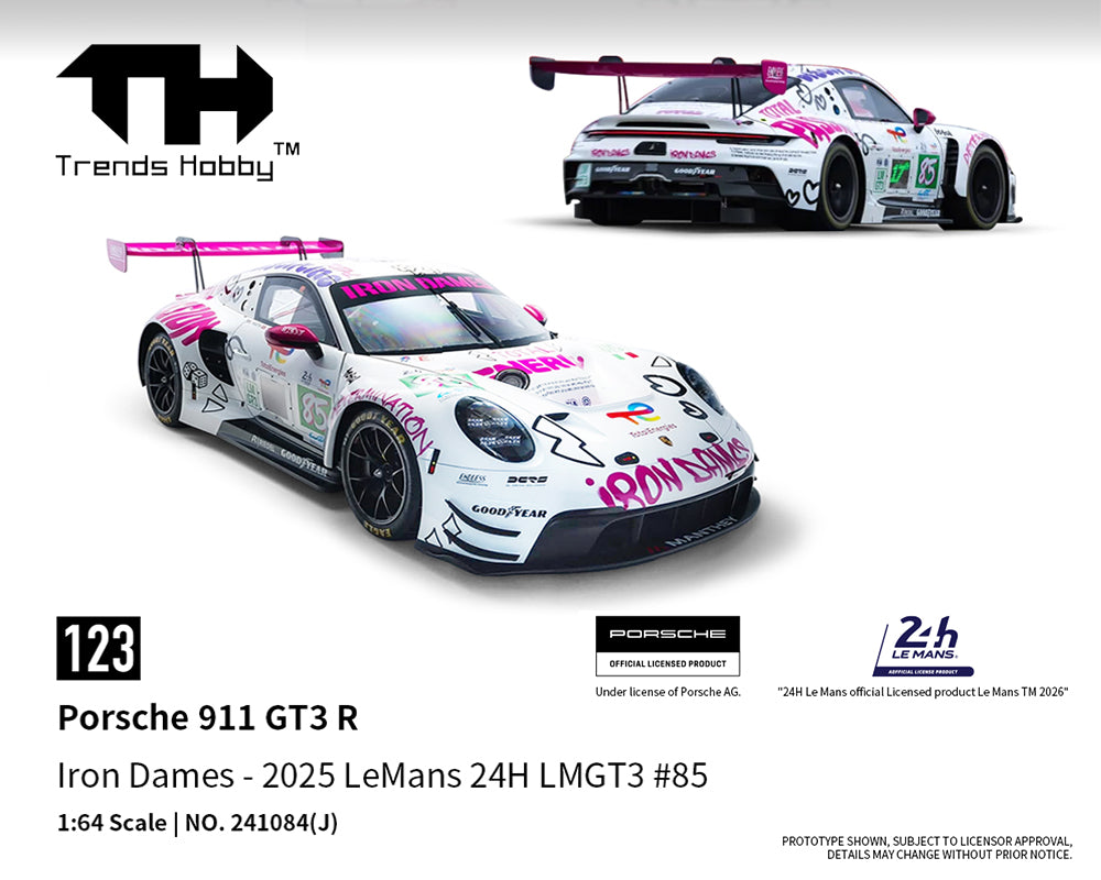 Trends Hobby 1:64 Porsche 911 GT3 R Iron Dames Le Mans 2025 | Pre-Order