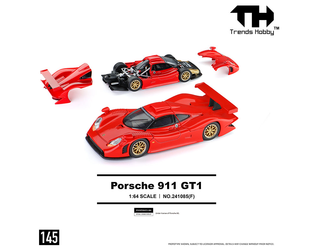 Trends Hobby 1:64 Porsche 911 GT1 1998 Red Special Edition | Pre-Order