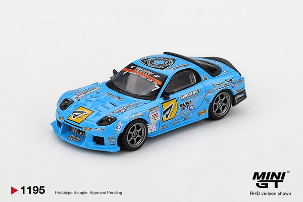 🌀 Mini GT 1:64 Mazda RX-7 RE-Amemiya 2025 D1GP in Blue | PreOrder