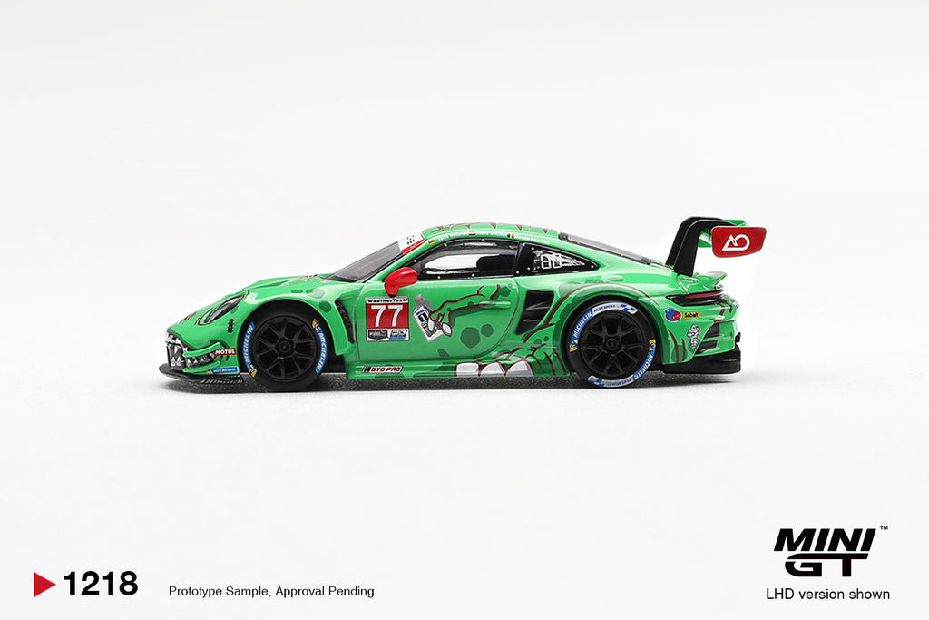 Mini GT 1:64 Porsche 911 GT3 R (992) #77 AO Racing “Rexy” 2025 Sebring 12H Winner | Pre-Order