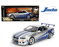 Jada 1:18 Fast & Furious Brian's Nissan Skyline GT-R (R34) in Silver | Pre-Order