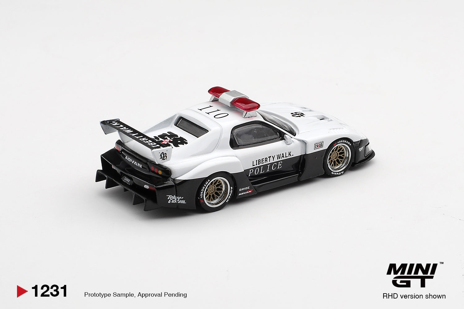 Mini GT 1:64 Mazda RX-7 LB-Super Silhouette Police | Pre-Order
