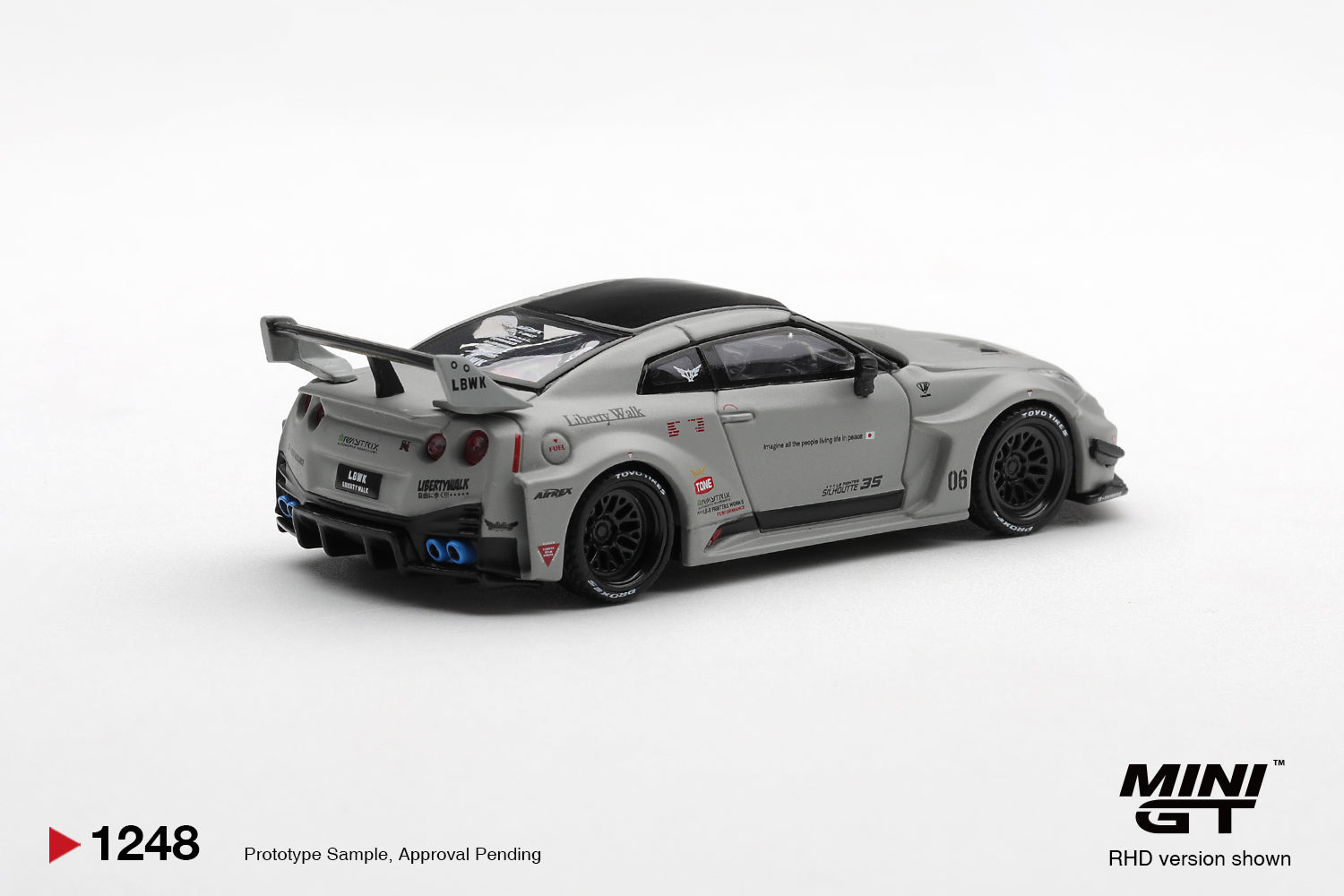 Mini GT 1:64 Nissan LB-Silhouette Works GT 35GT-RR in Matte Grey | Pre-Order