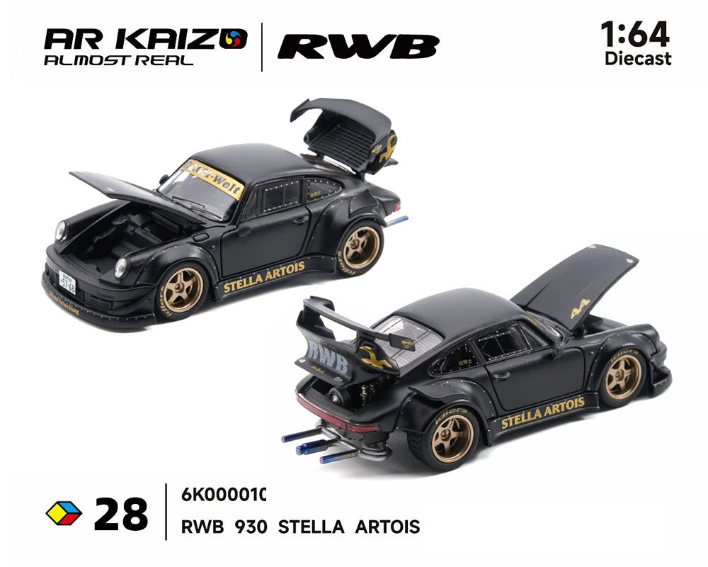 Almost Real 1:64 KAIZO RWB 930 Stella Artois in Matte Black