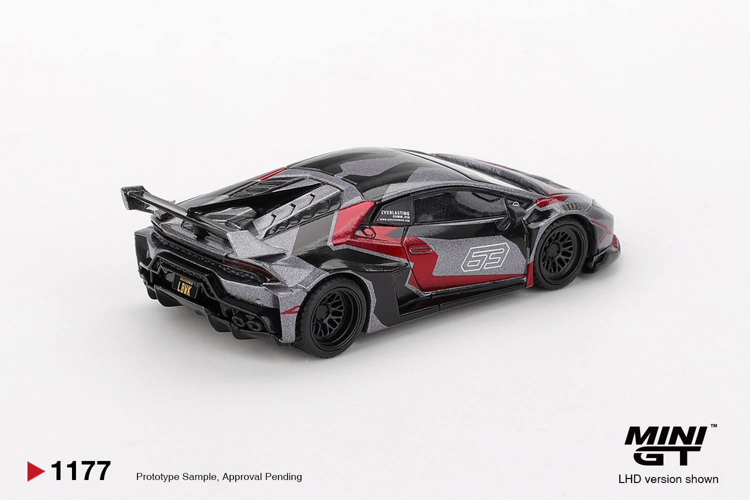 Mini GT 1:64 LB☆WORKS Lamborghini Huracán GT RONIN Grey