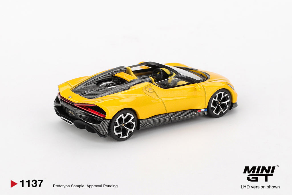 Mini GT 1:64 Bugatti W16 in Mistral Yellow | Preorder