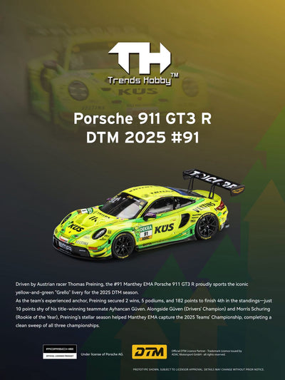 Trends Hobby 1:64 Porsche 911 GT3 R DTM #91 2025 Limited Edition | Pre-Order