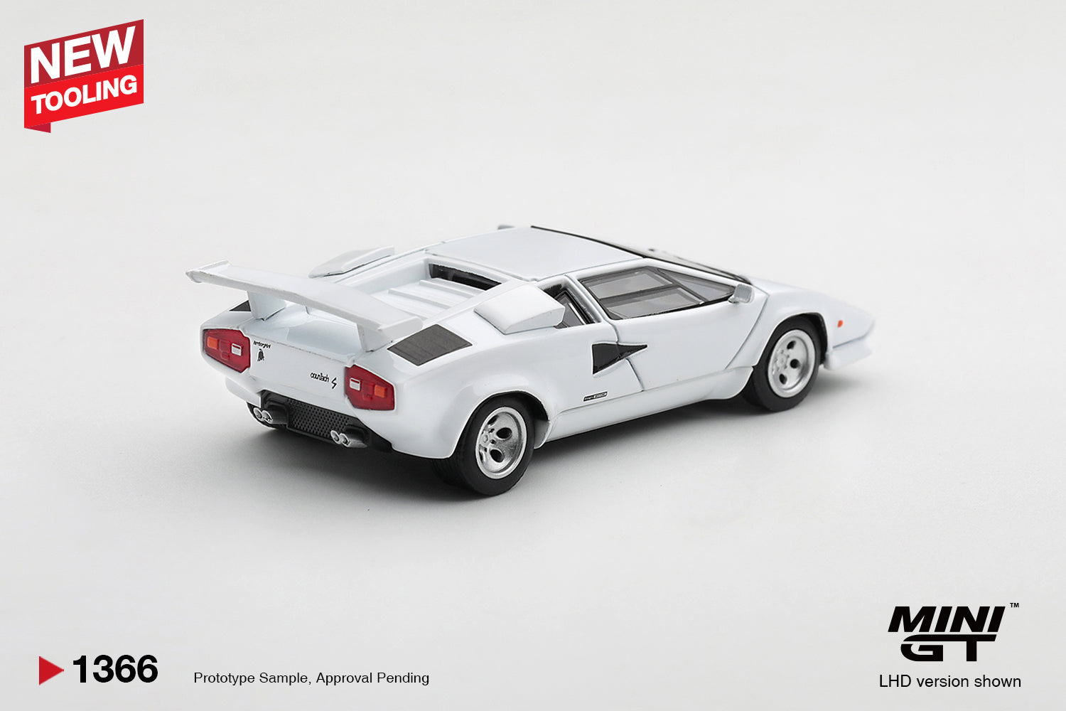 Mini GT 1:64 Lamborghini Countach LP500S White Limited Edition | Pre-Order