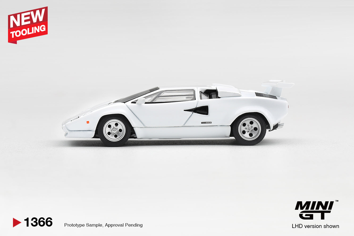 Mini GT 1:64 Lamborghini Countach LP500S White Limited Edition | Pre-Order