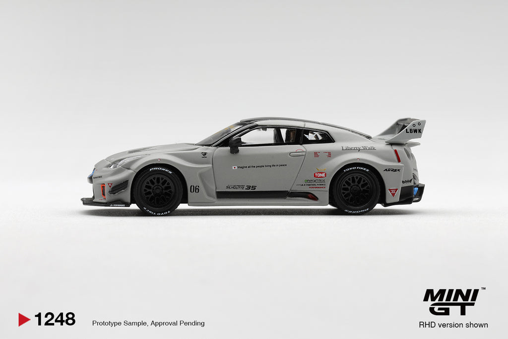 Mini GT 1:64 Nissan LB-Silhouette Works GT 35GT-RR in Matte Grey | Pre-Order