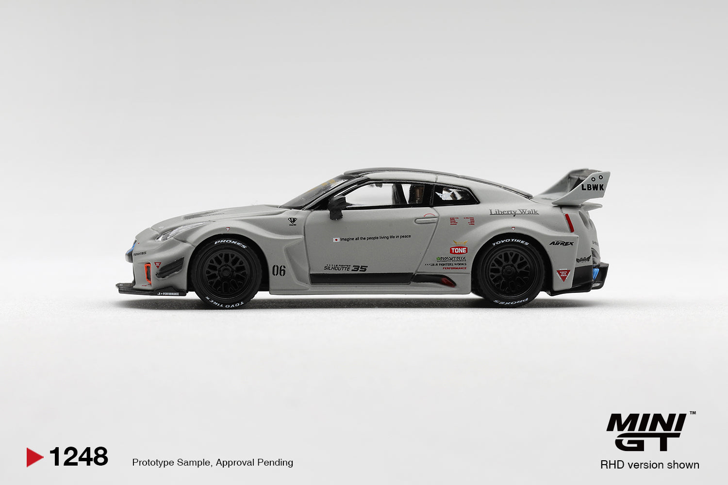 Mini GT 1:64 Nissan LB-Silhouette Works GT 35GT-RR in Matte Grey | Pre-Order