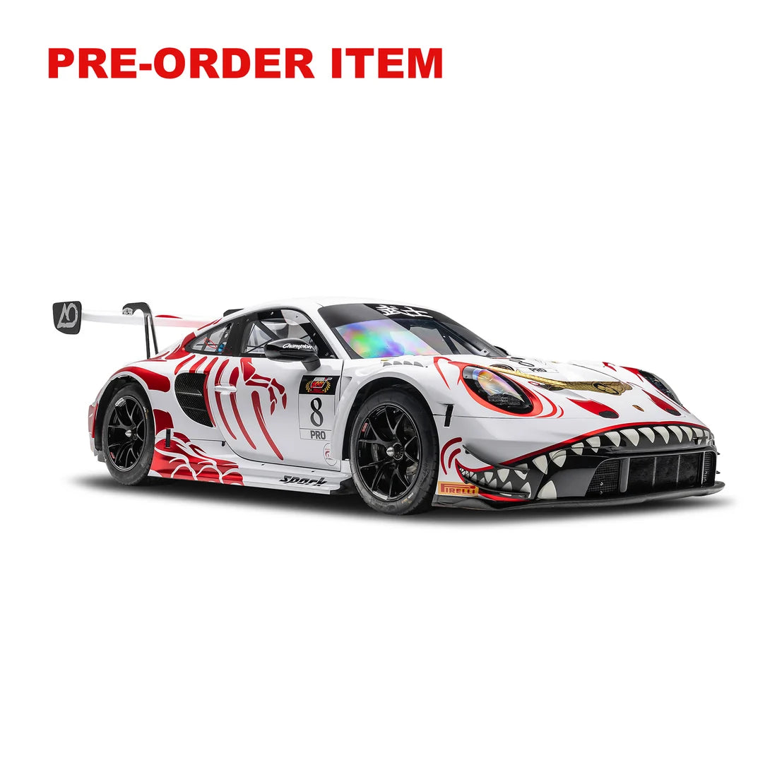 Spark 1:18 Porsche 911 GT3 R #8 AO Racing “Bushi Rexy” Suzuka | Pre-Order