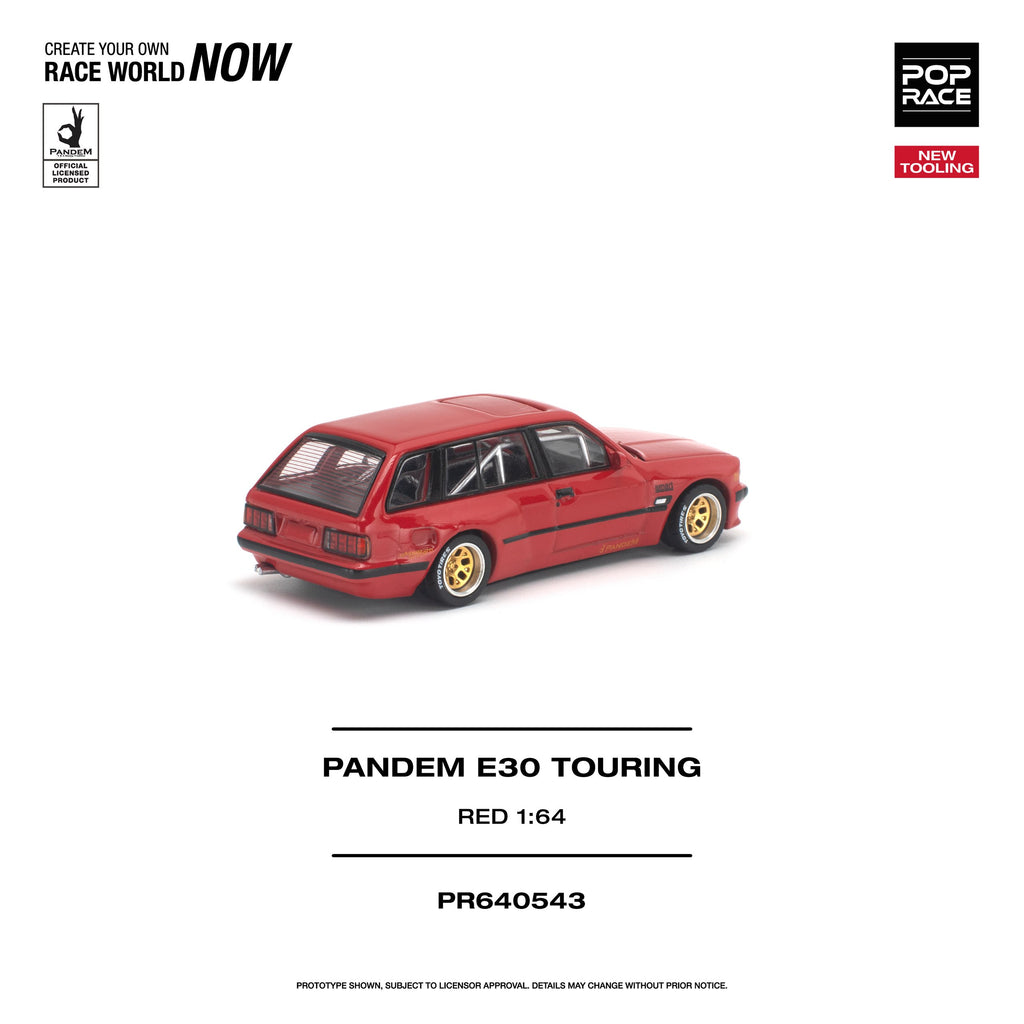 Pop Race 1:64 Pandem E30 Touring in Red | Pre-Order