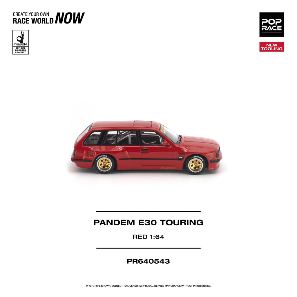 Pop Race 1:64 Pandem E30 Touring in Red | Pre-Order