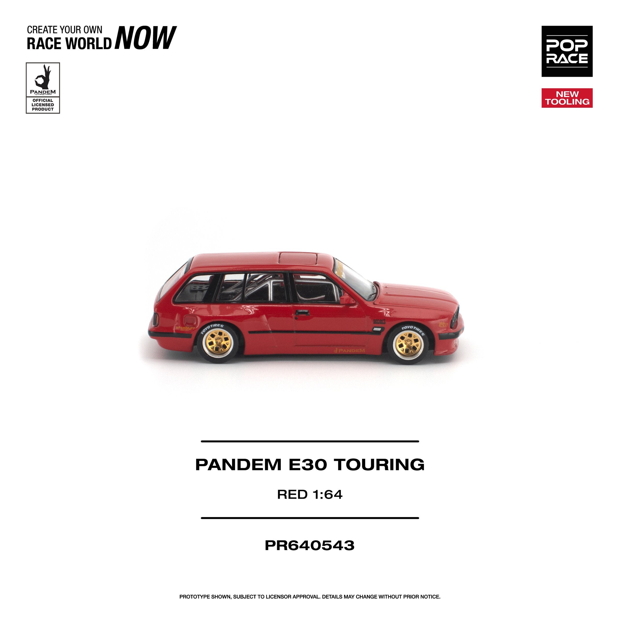 Pop Race 1:64 Pandem E30 Touring in Red | Pre-Order