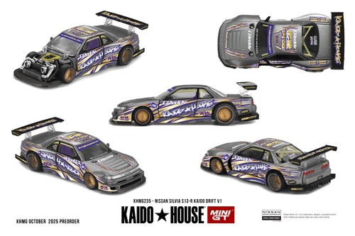 Kaido House x Mini GT 1:64 Nissan Silvia S13-R in Gunmetal