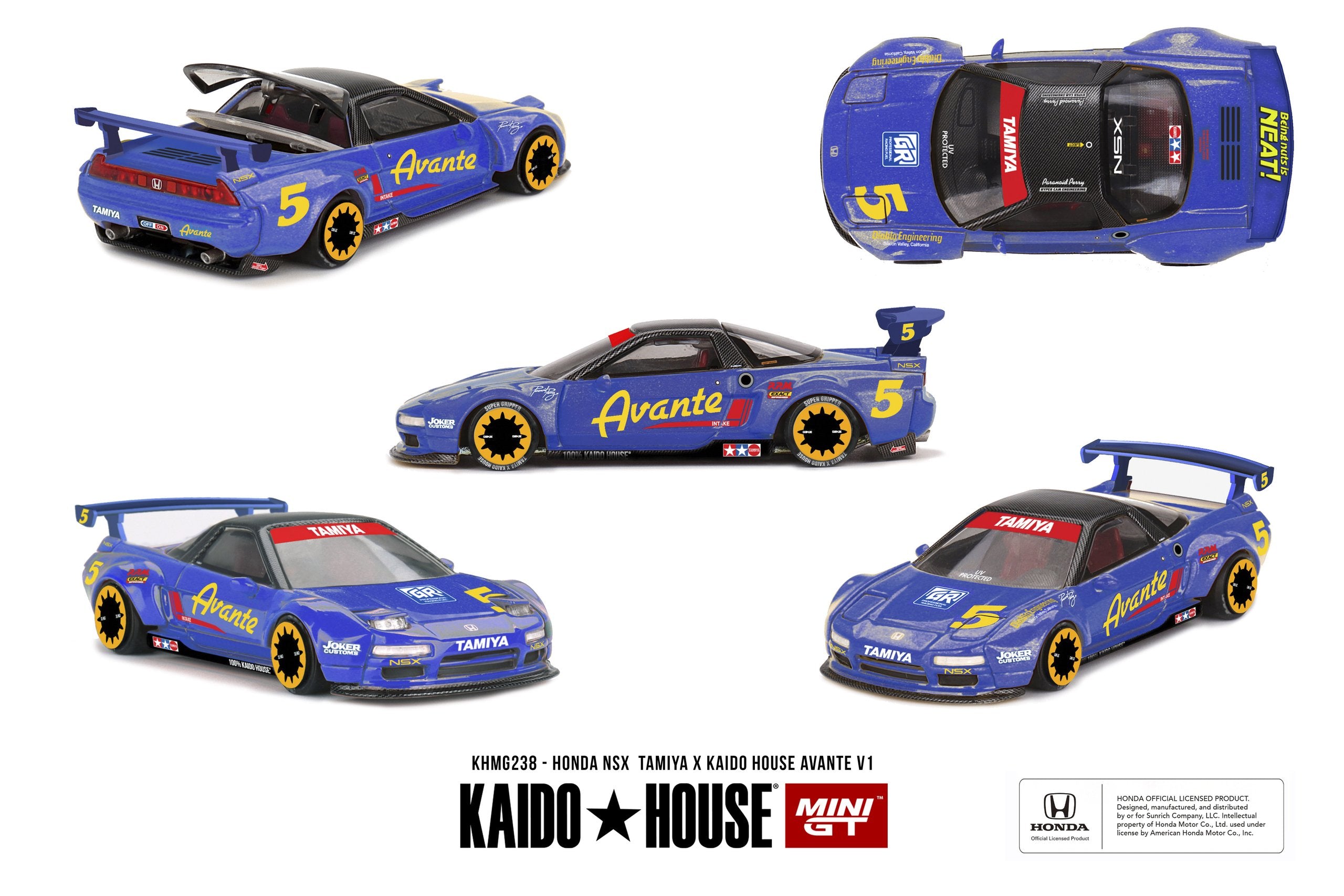 Kaido House x Mini GT 1:64 Honda NSX Avante V1 in Blue | Preorder
