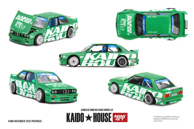 Kaido House x Mini GT 1:64 BMW M3 Kaido Works V2 in Green | Preorder