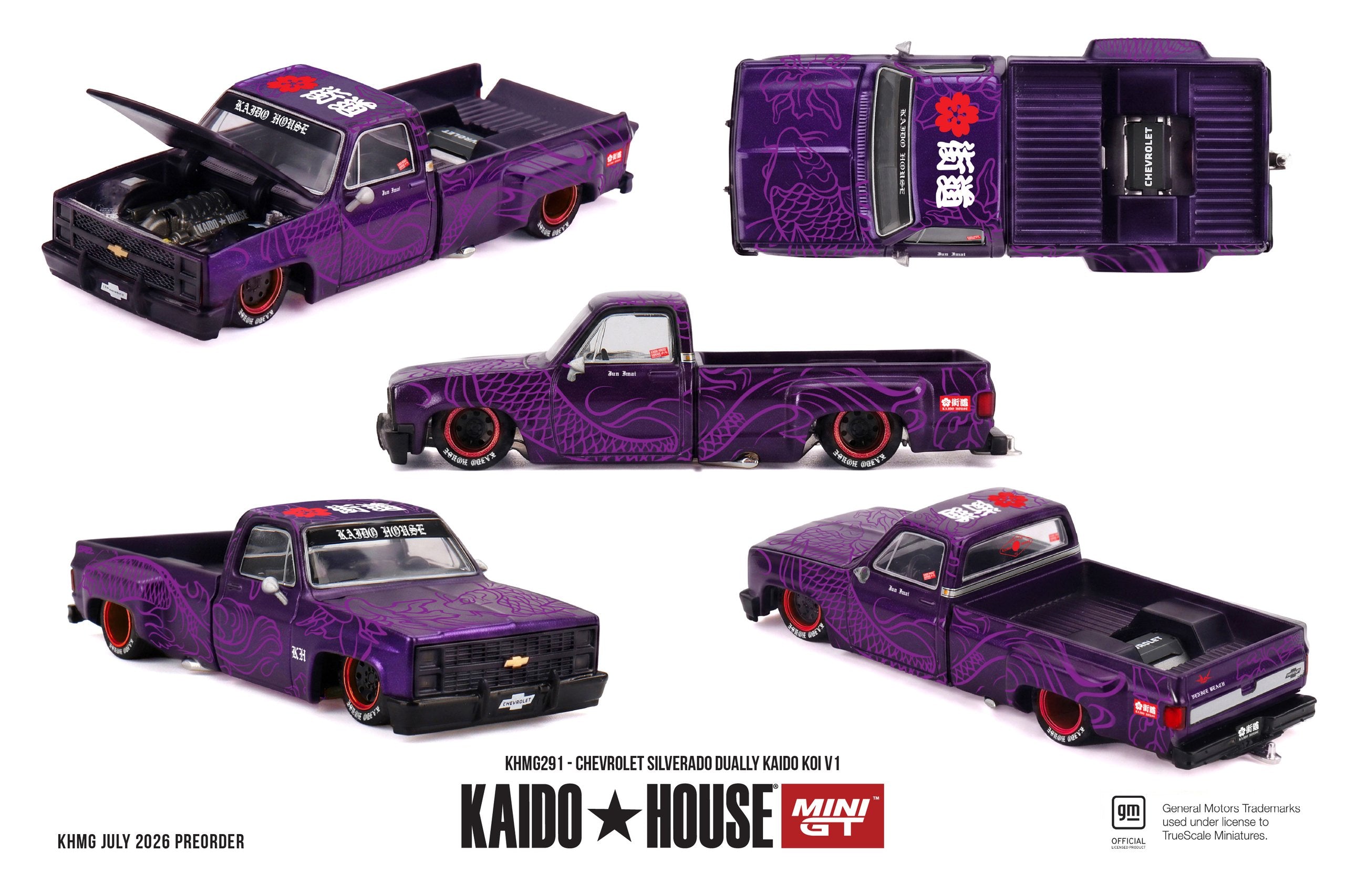 Kaido House x Mini GT 1:64 Chevrolet Silverado Dually KAIDO Koi V1 | Pre-Order