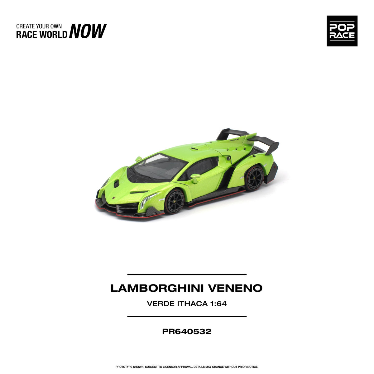 Pop Race 1:64 Lamborghini Veneno Verde Ithaca | Pre-Order