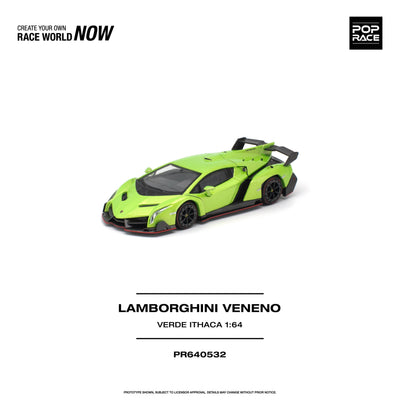 Pop Race 1:64 Lamborghini Veneno Verde Ithaca | Pre-Order