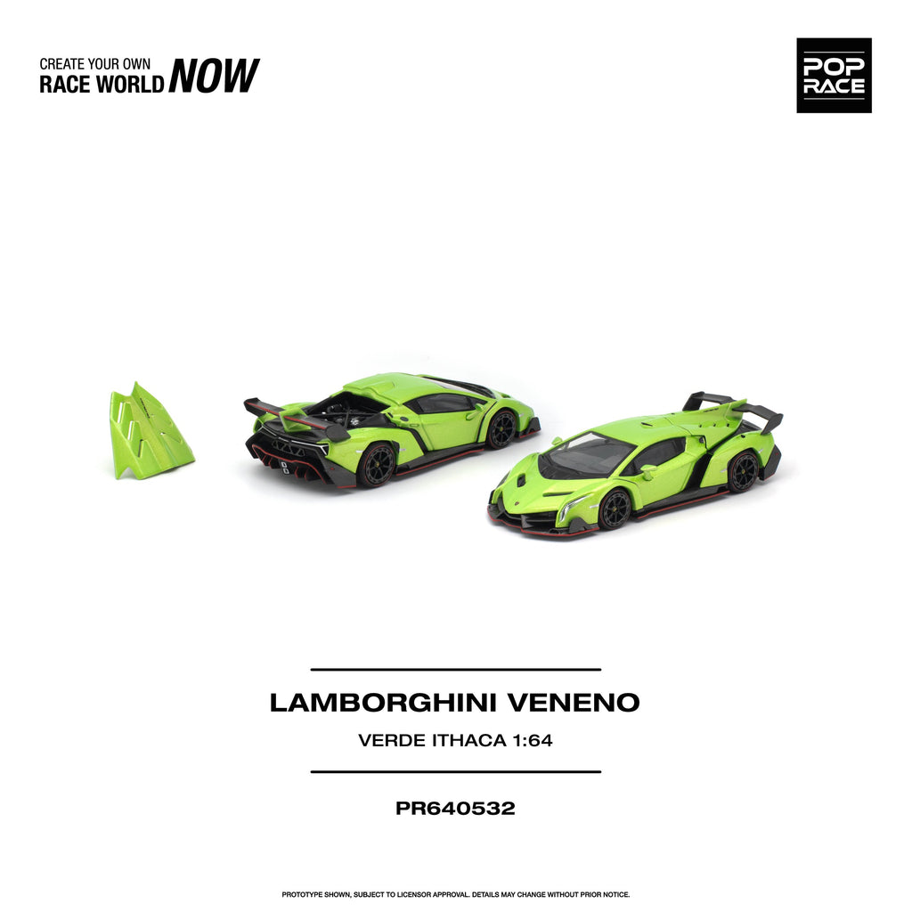 Pop Race 1:64 Lamborghini Veneno Verde Ithaca | Pre-Order