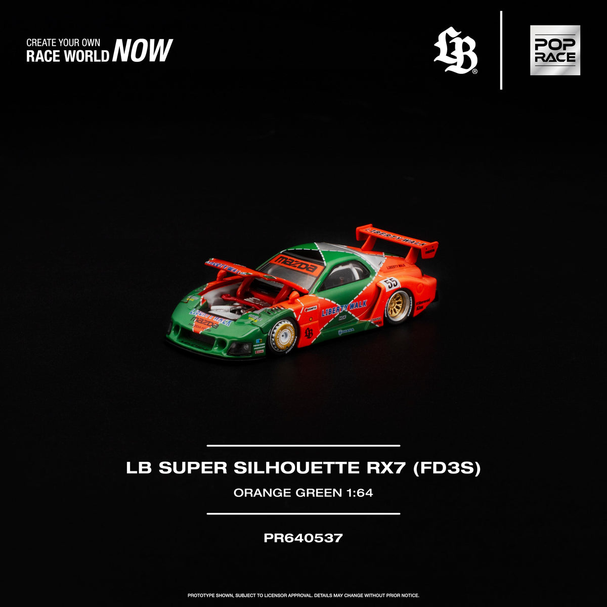 Pop Race 1:64 LB-Super Silhouette Mazda RX-7 FD3S | Pre-Order