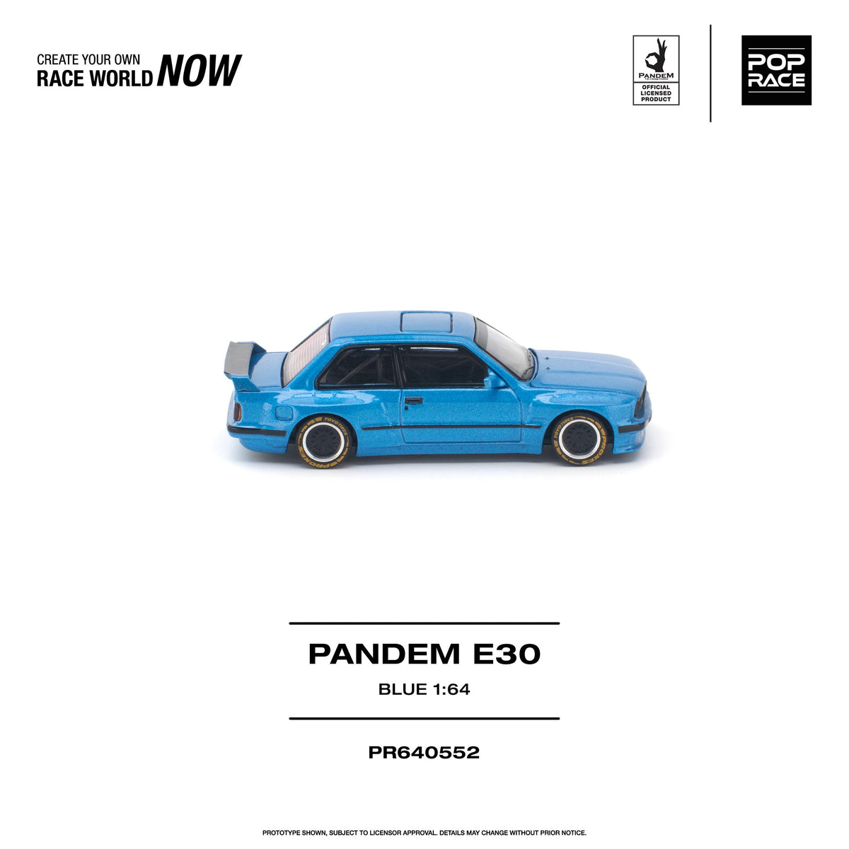 Pop Race 1:64 Pandem BMW E30 Blue | Pre-Order