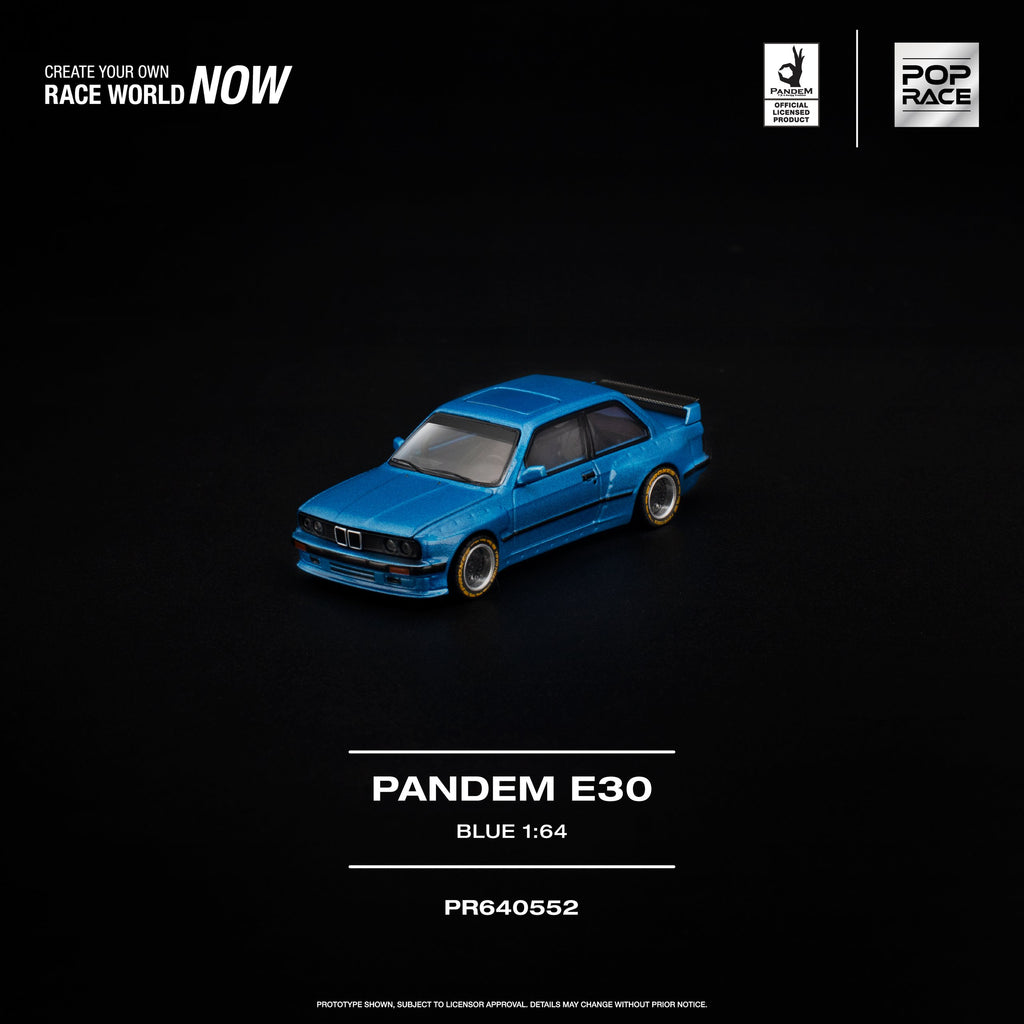 Pop Race 1:64 Pandem BMW E30 Blue | Pre-Order