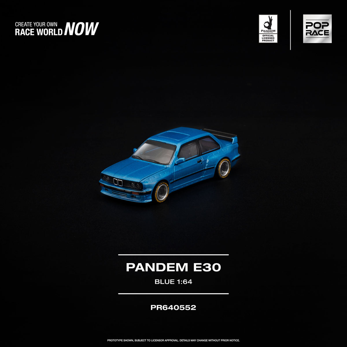 Pop Race 1:64 Pandem BMW E30 Blue | Pre-Order
