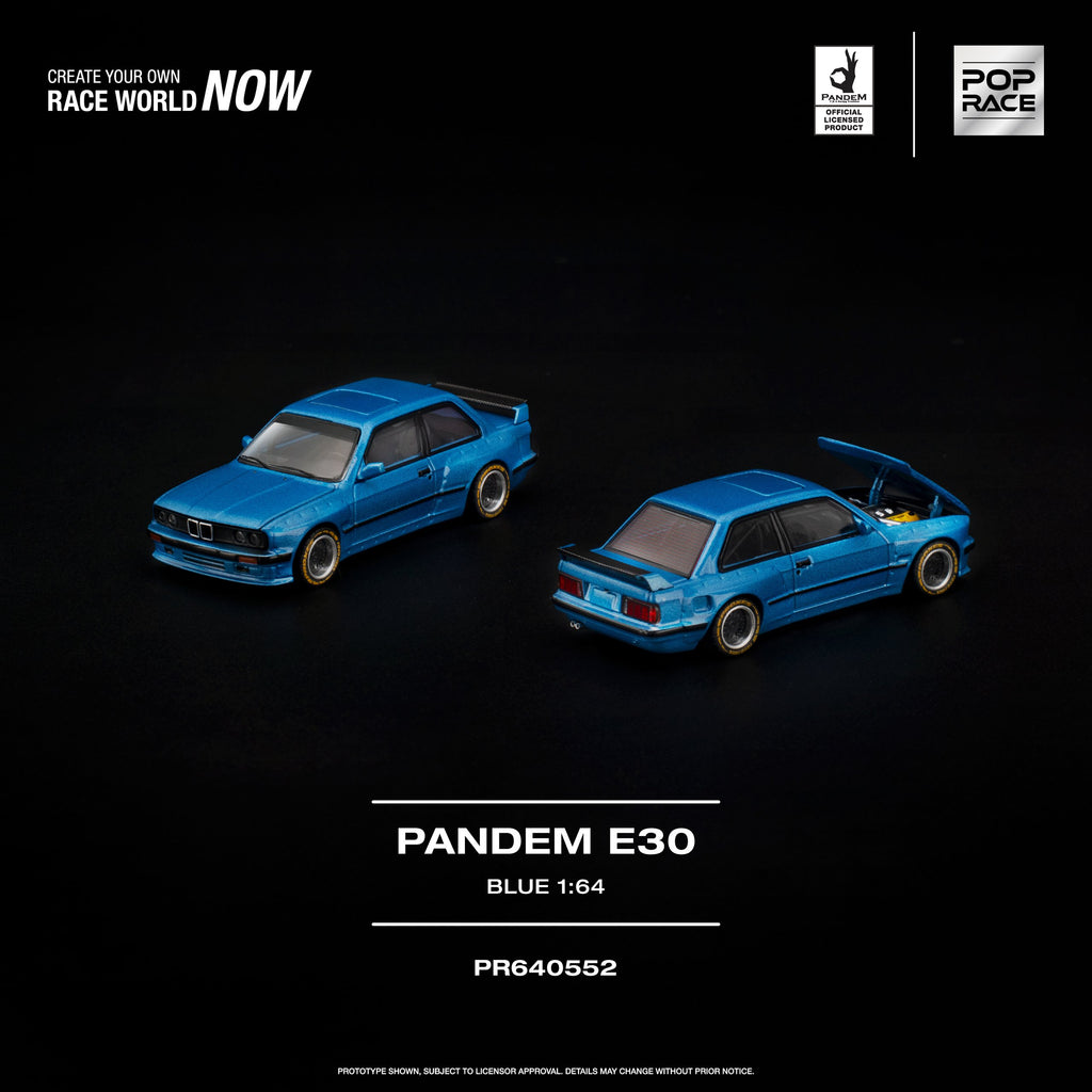 Pop Race 1:64 Pandem BMW E30 Blue | Pre-Order