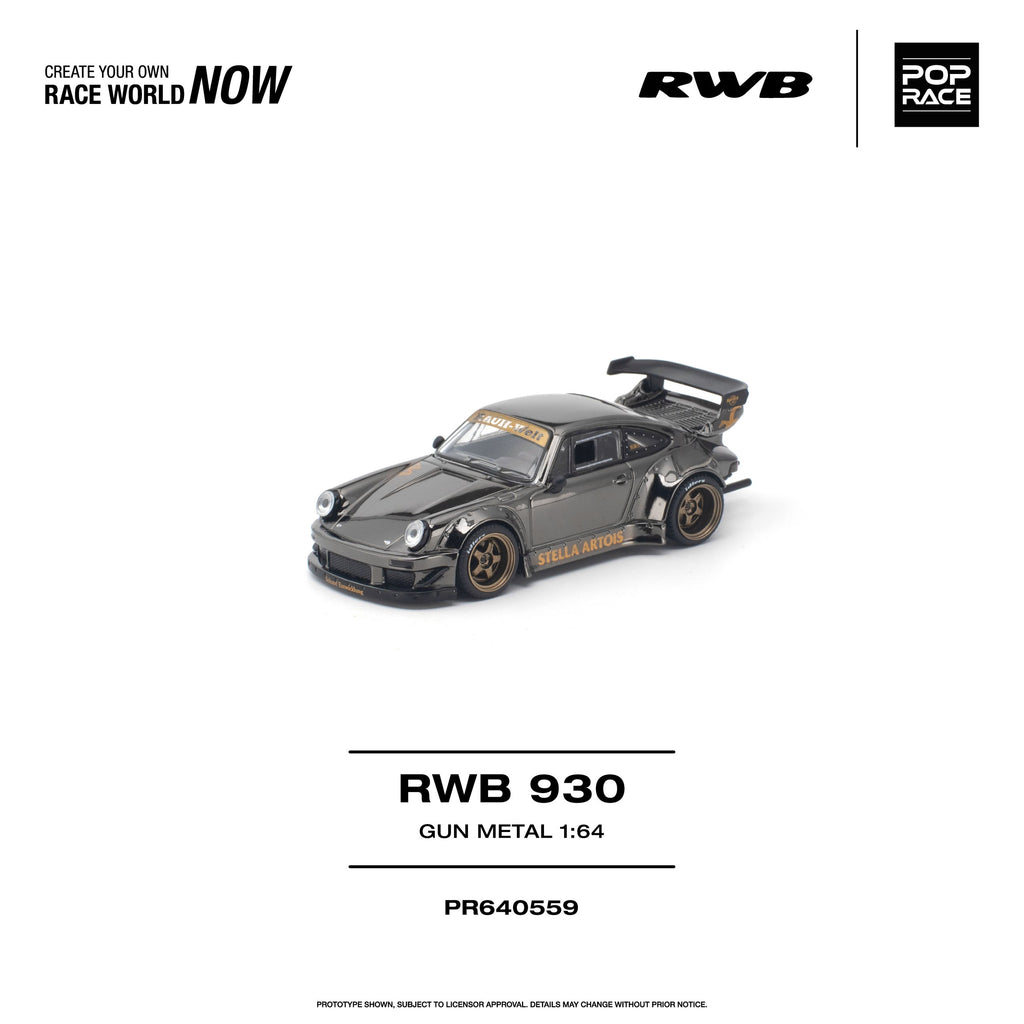 Pop Race 1:64 RWB 930 Gun Metal Chrome | Pre-Order