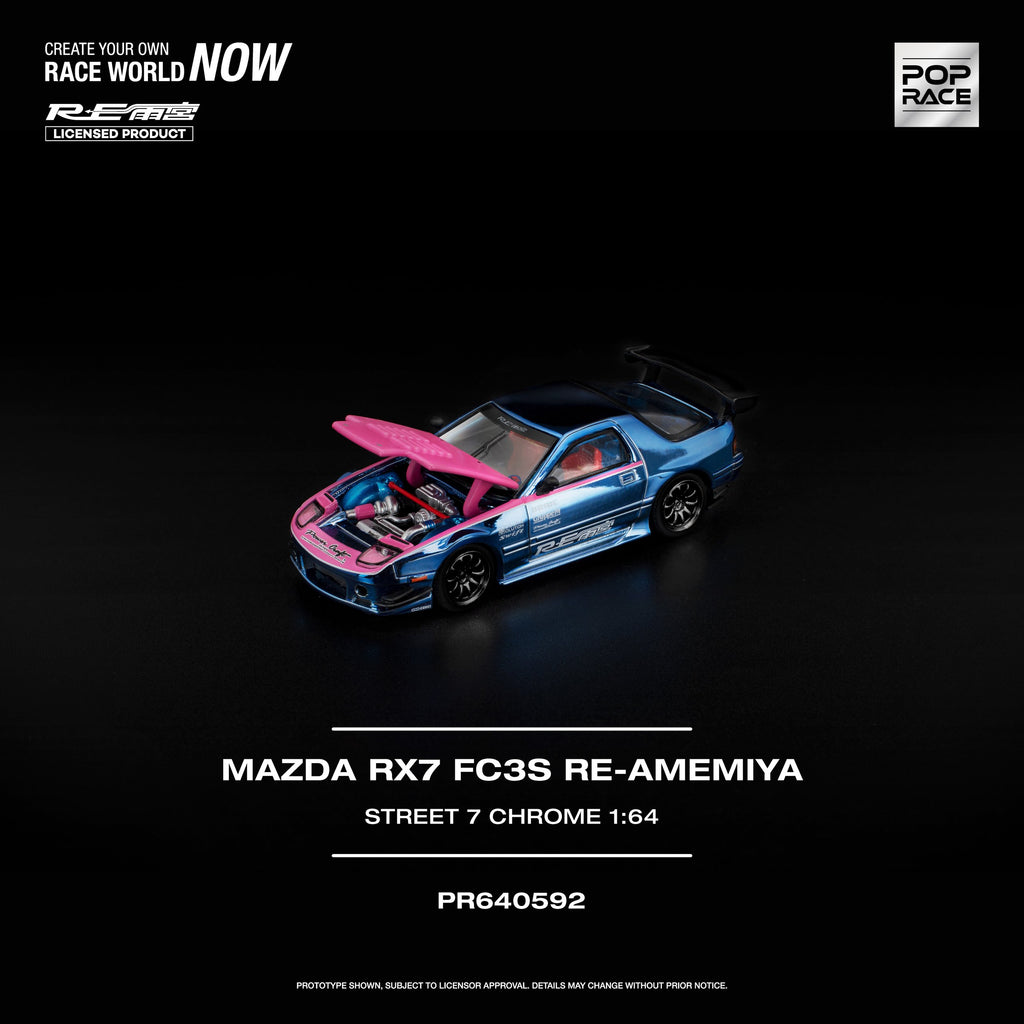Pop Race Mazda RX-7 (FC3S) RE-Amemiya Street7 Chrome | Pre-Order